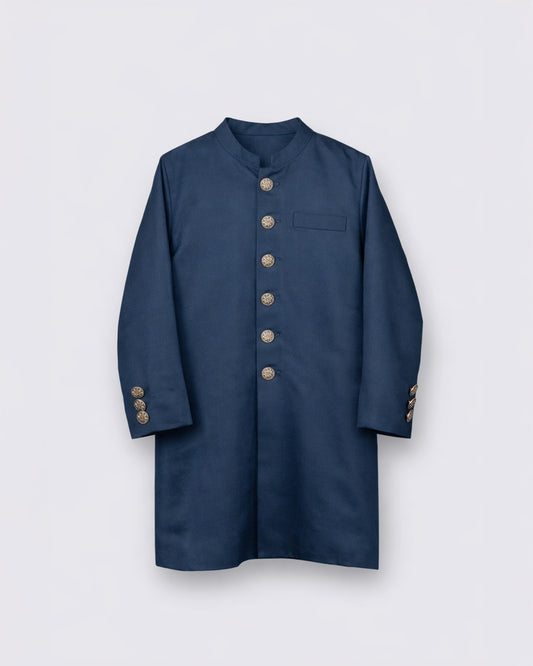 Navy Blue Achkan 3 piece esemble set