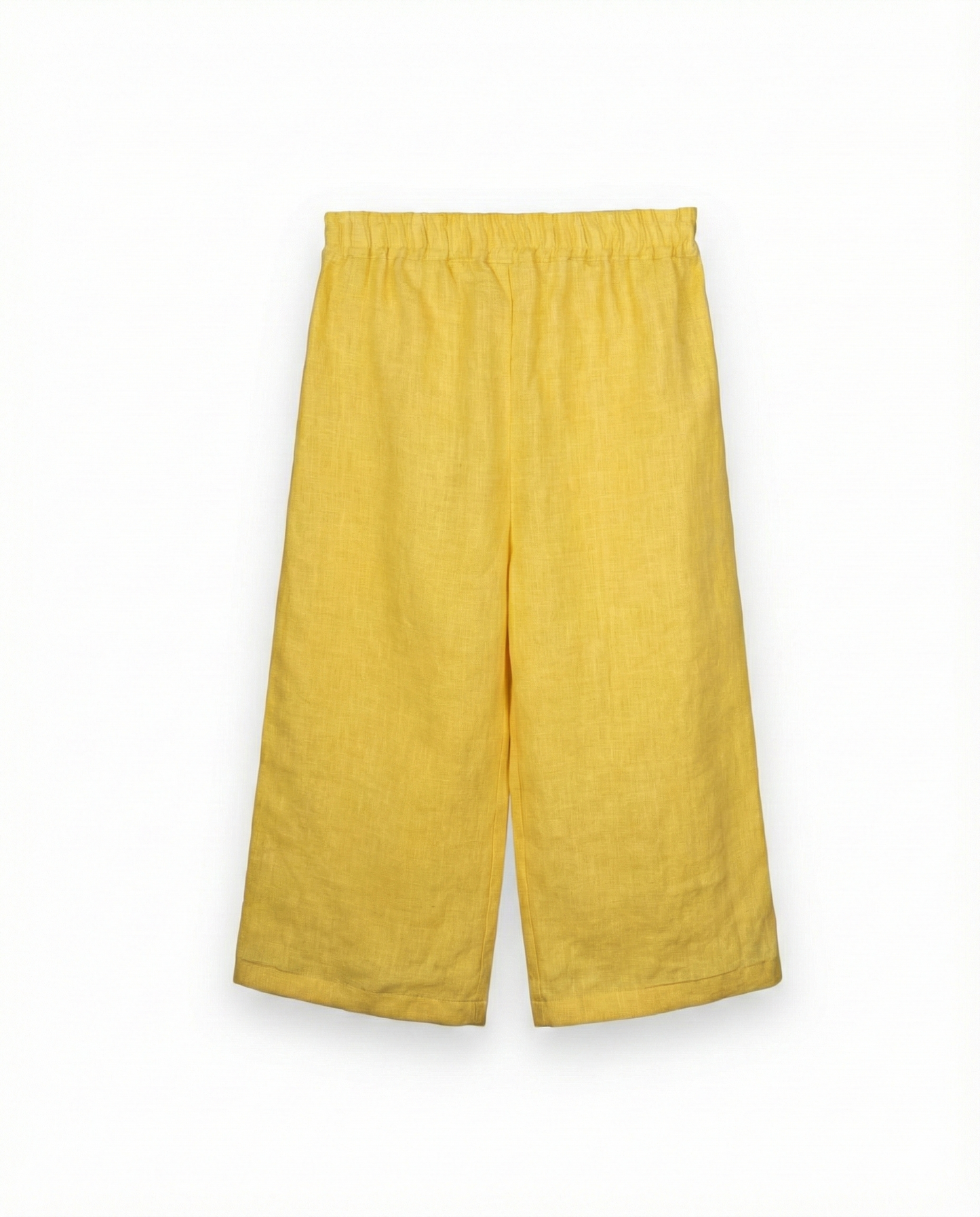 Eddie & Birdie Yellow Linen Embroidered Kurta Set