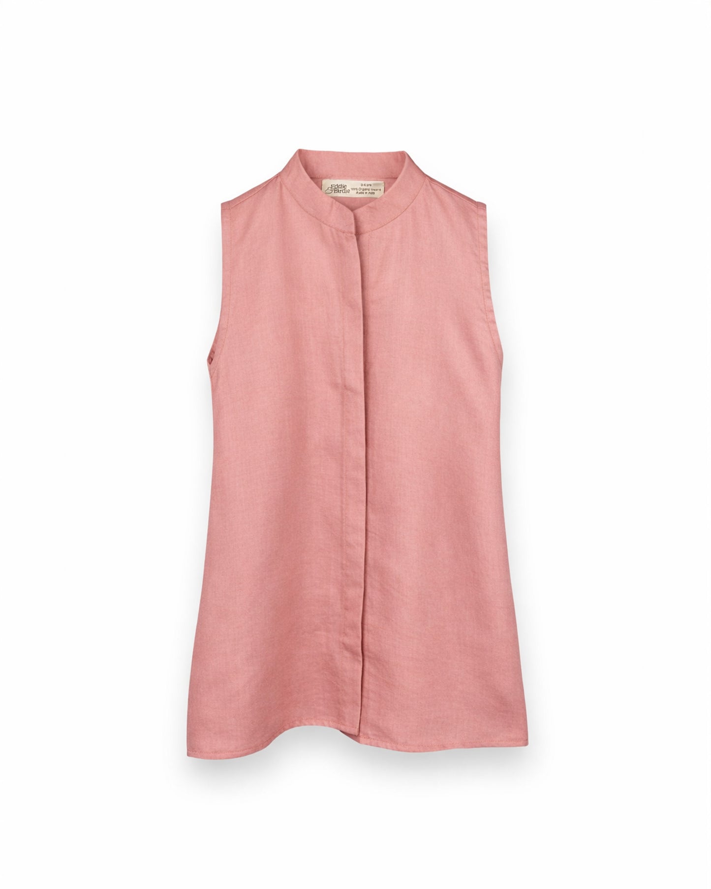 Eddie & Birdie Blush Organza Skirt & Linen Satin Shirt Set