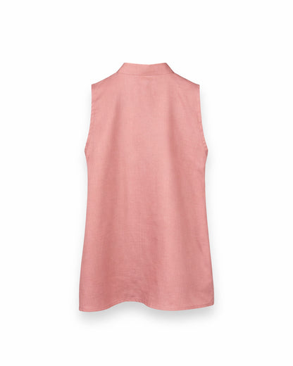 Eddie & Birdie Blush Organza Skirt & Linen Satin Shirt Set