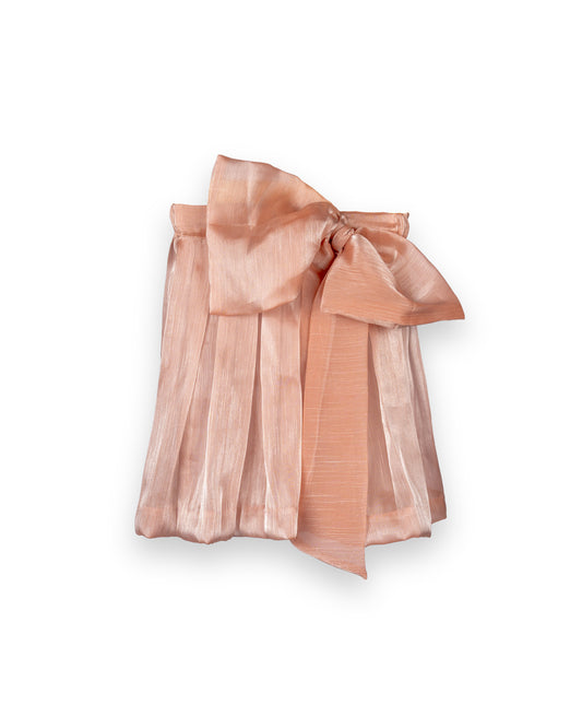 Eddie & Birdie Blush Organza Skirt & Linen Satin Shirt Set