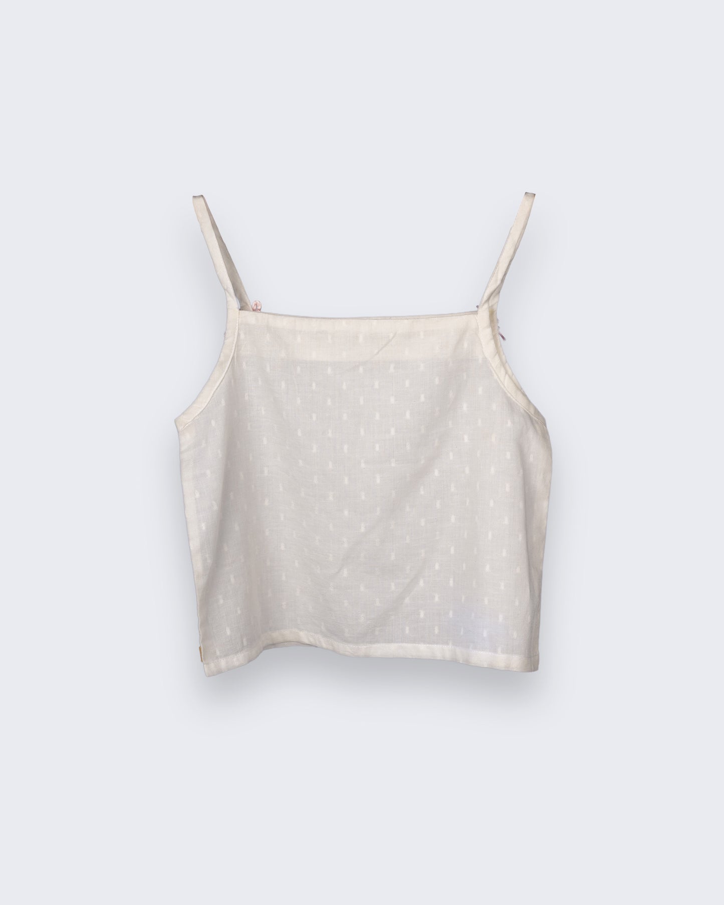 Eddie & Birdie Ivory Swiss-Dot Camisole & Lace Shorts Set