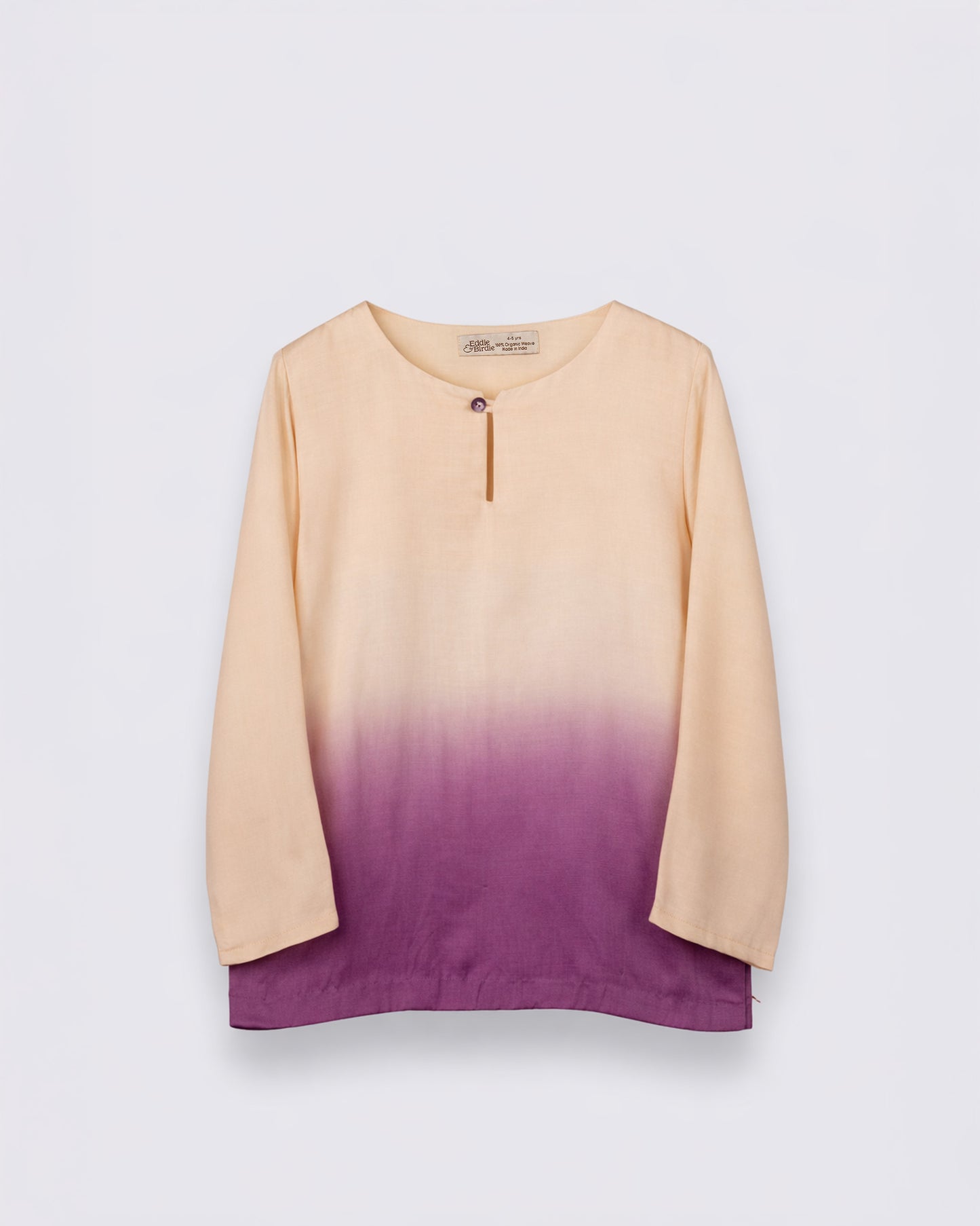 Eddie & Birdie Purple Ombre Linen-Satin Kurta Set