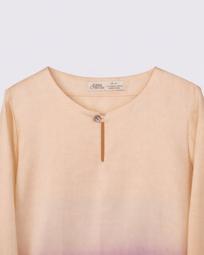 Eddie & Birdie Purple Ombre Linen-Satin Kurta Set