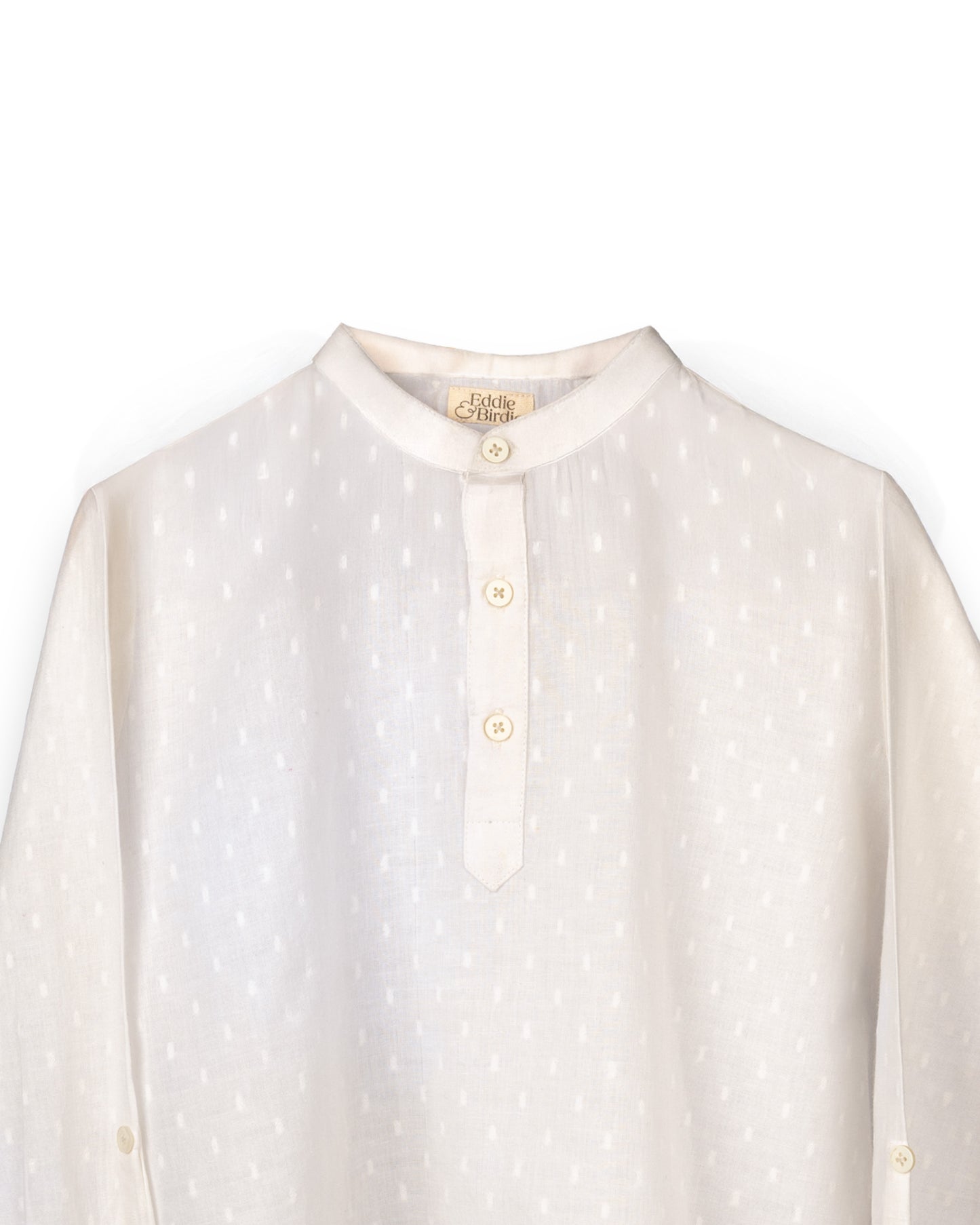 Eddie & Birdie Milky White Muslin Night Kurta Set