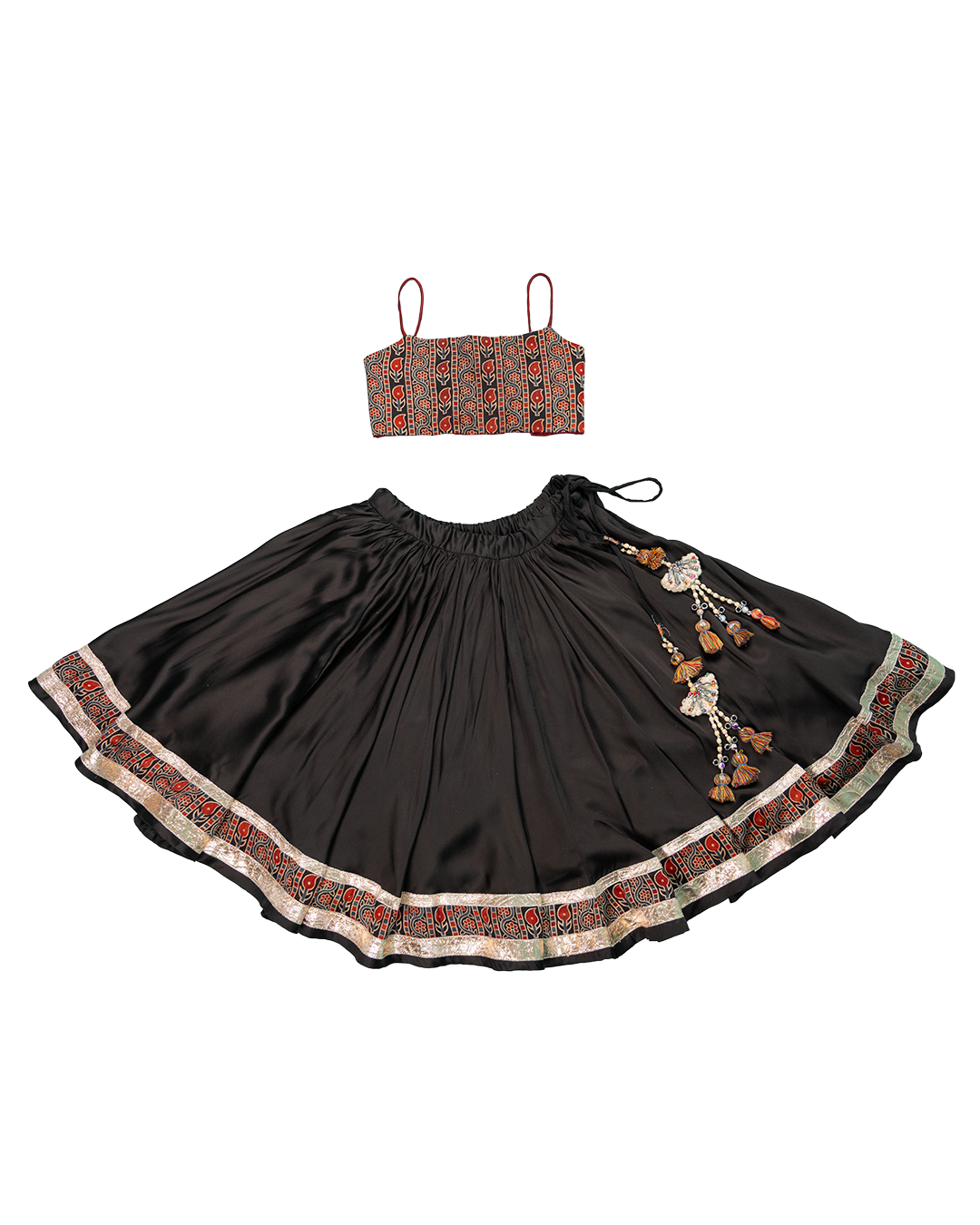 Tribal Noir Set – Black & Maroon