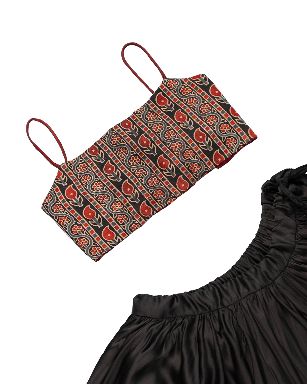 Tribal Noir Set – Black & Maroon