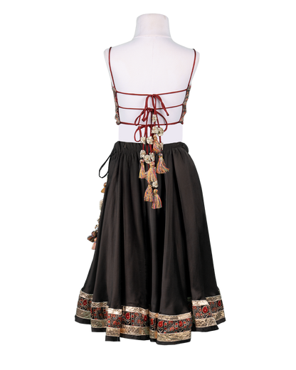 Tribal Noir Set – Black & Maroon