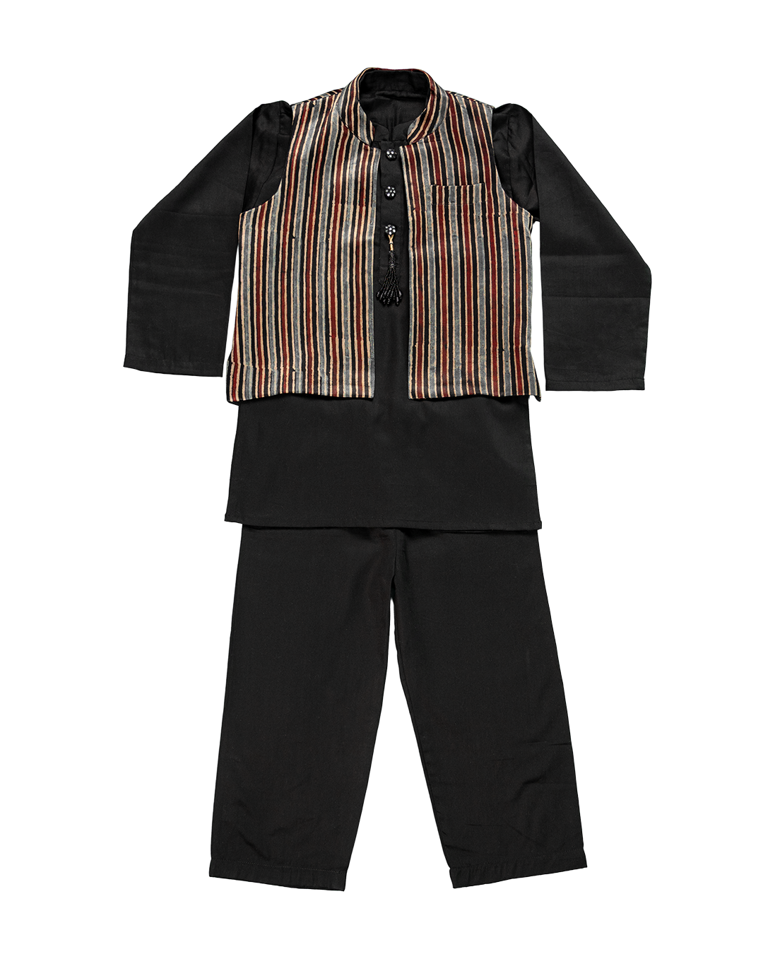 Midnight Mela Set – black & Multistripe
