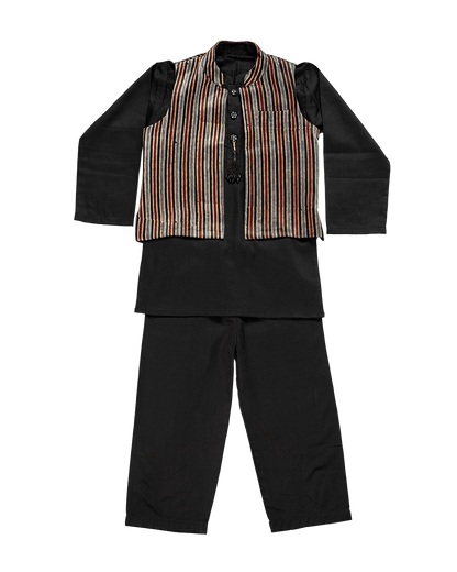 Midnight Mela Set – black & Multistripe