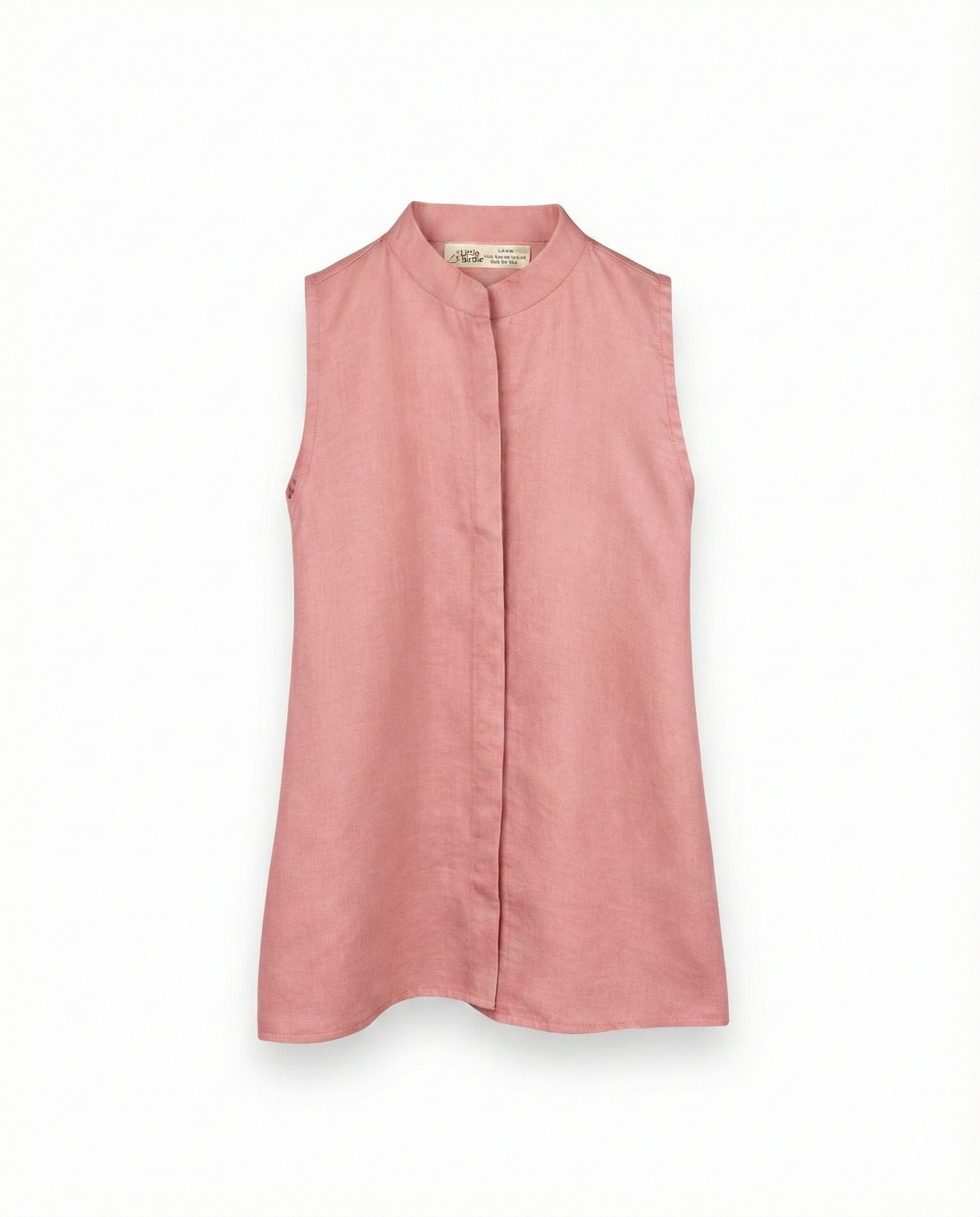 Eddie & Birdie Blush Organza Skirt & Linen Satin Shirt Set