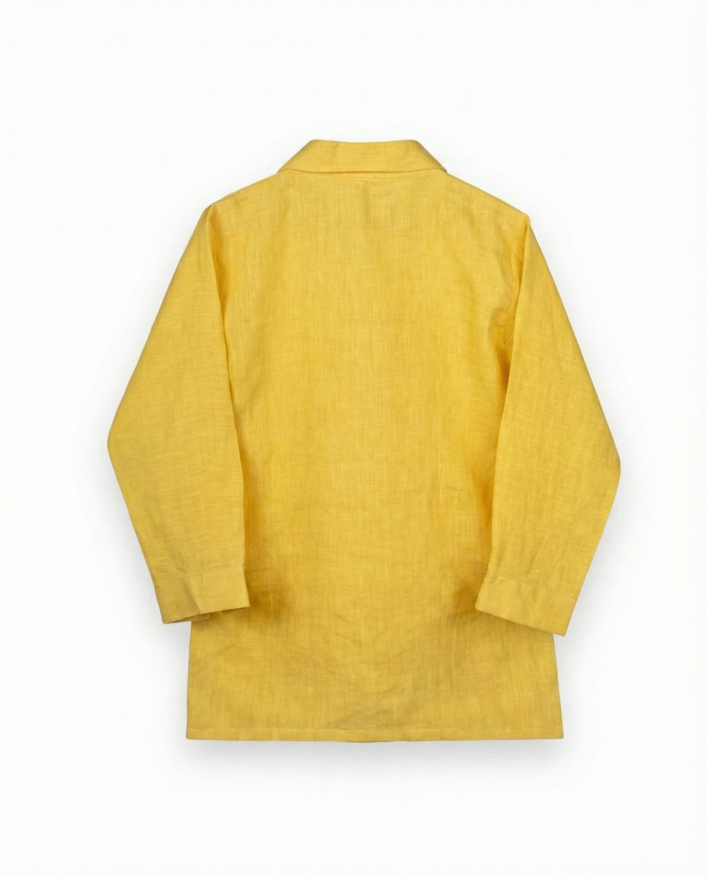 Eddie & Birdie Yellow Linen Embroidered Kurta Set