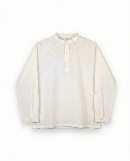 Eddie & Birdie Milky White Muslin Night Kurta Set