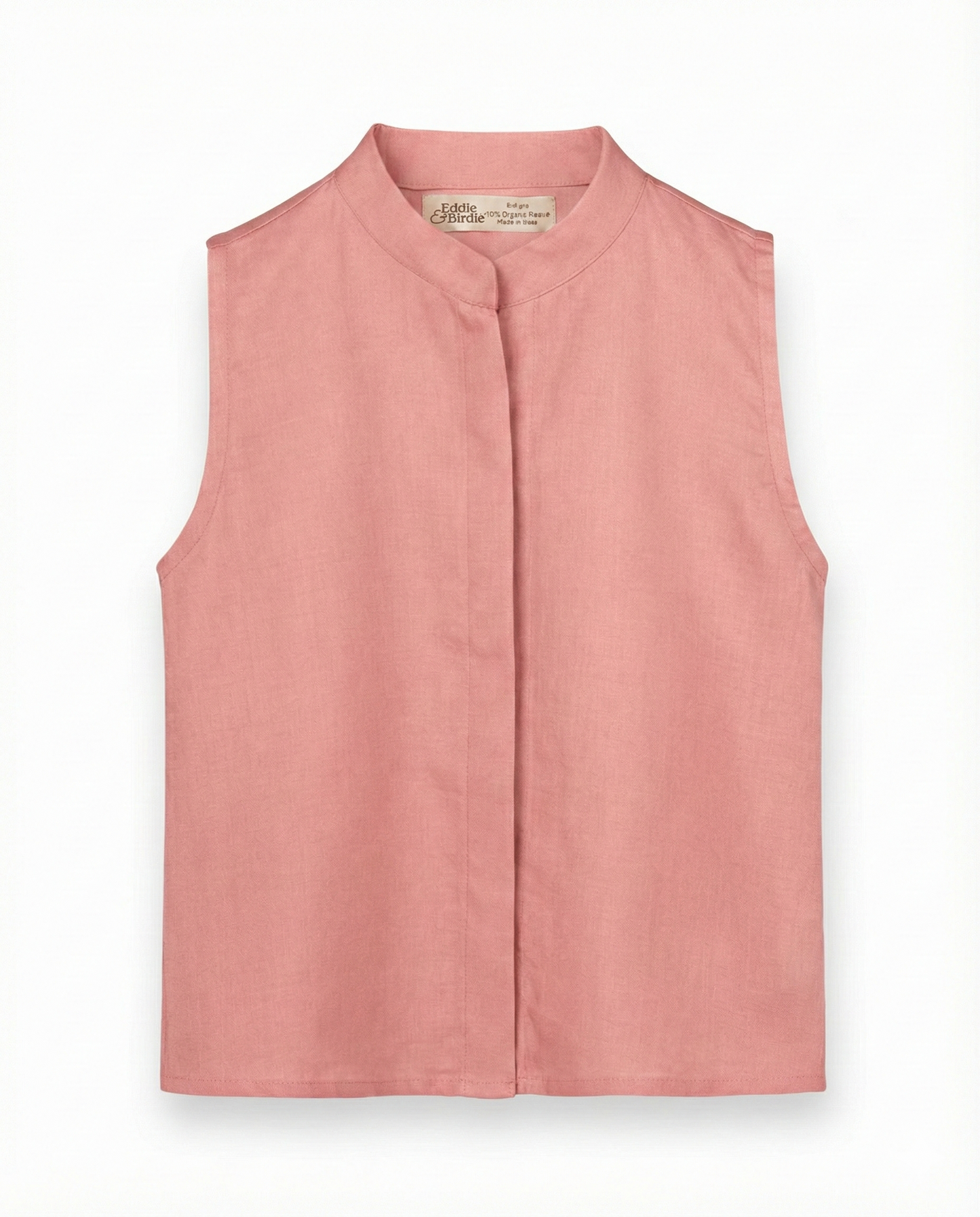 Eddie & Birdie Blush Organza Skirt & Linen Satin Shirt Set