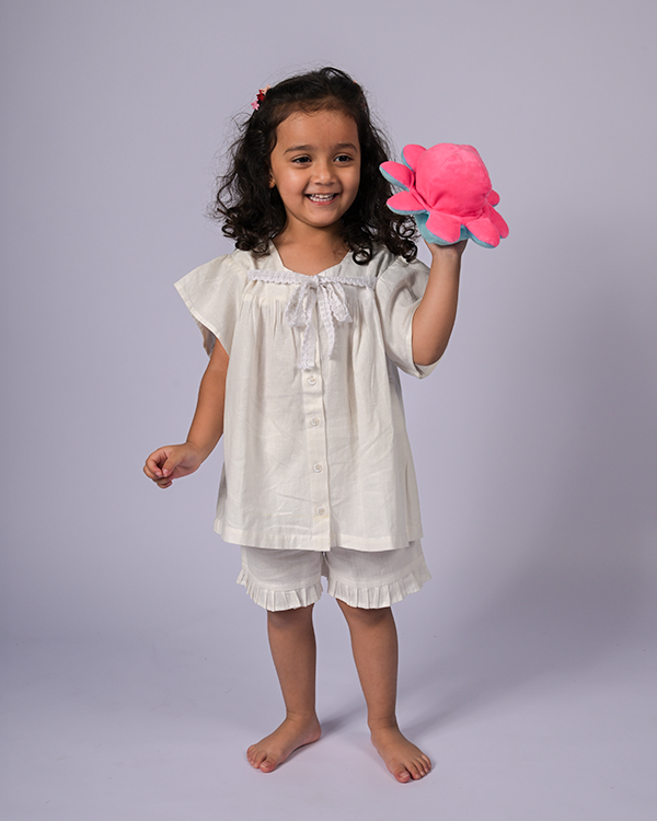 Eddie & Birdie cloud Dreams khadi linen Lounge Set