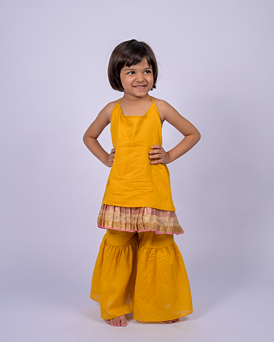 Eddie & Birdie yellow sharara set